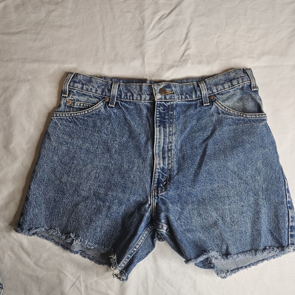 Vintage Levi’s 505 Orange Tab Jeans Cutoff Shorts Fit 36 90s Summer Festival
